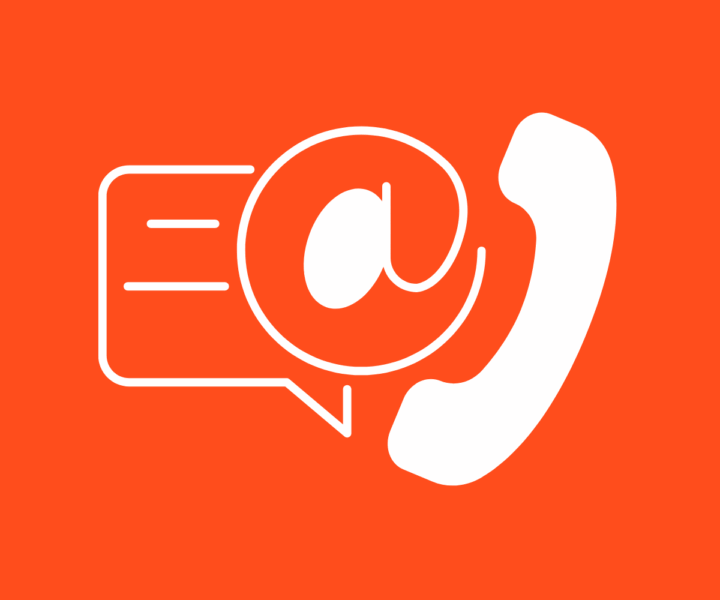 Titelbild zu Kontaktmöglichkeiten Bild mit Kontaktsymbole